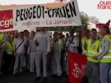 PSA Rennes : une manif contre les suppressions de poste