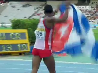 World junior Barcelone 2012, 110m hurdles final, O'Farrill 13.18