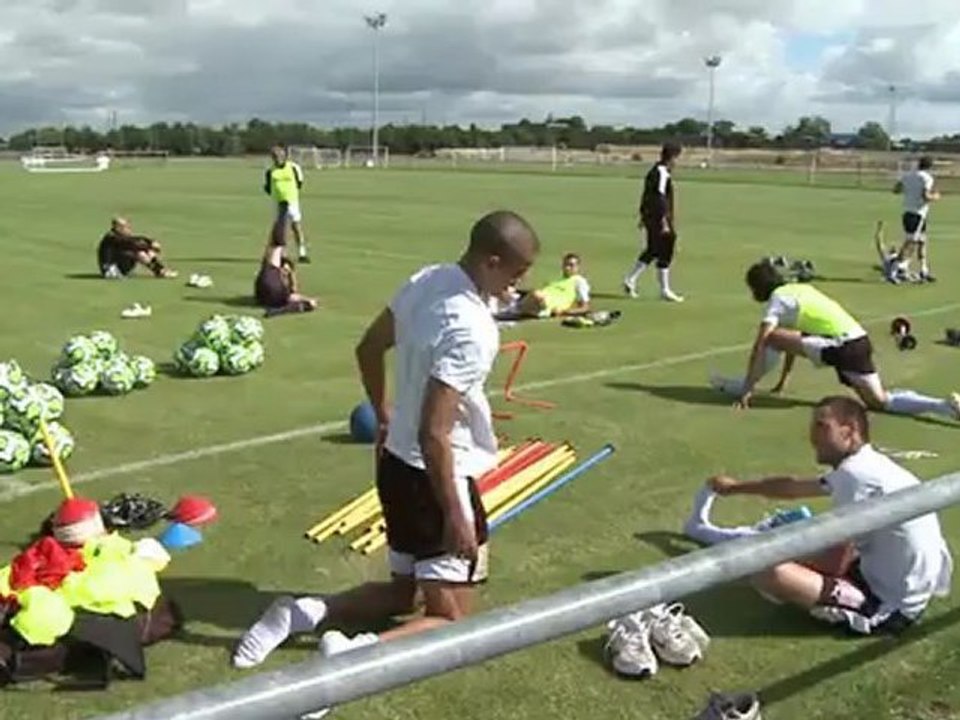 Entrainement au stade de la Mineraie.