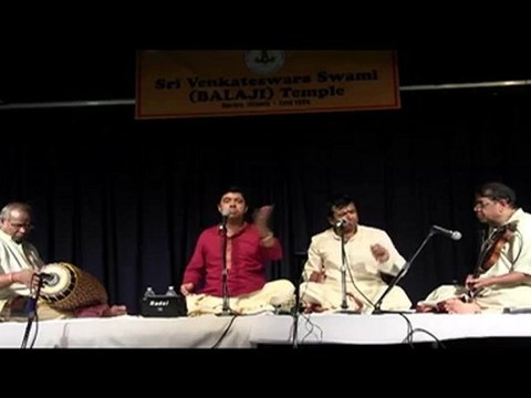 CARNATICA BROTHERS AT SRI VENKATESWARASWAMY TEMPLE IN CHICAGO: SRI VENKATACHALA NILAYAM..