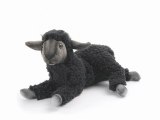 Peluche agneau noir couché 33cm