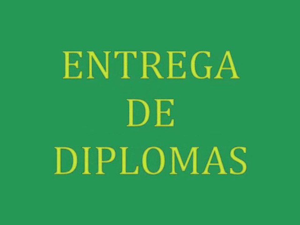 Entrega de dipilomas