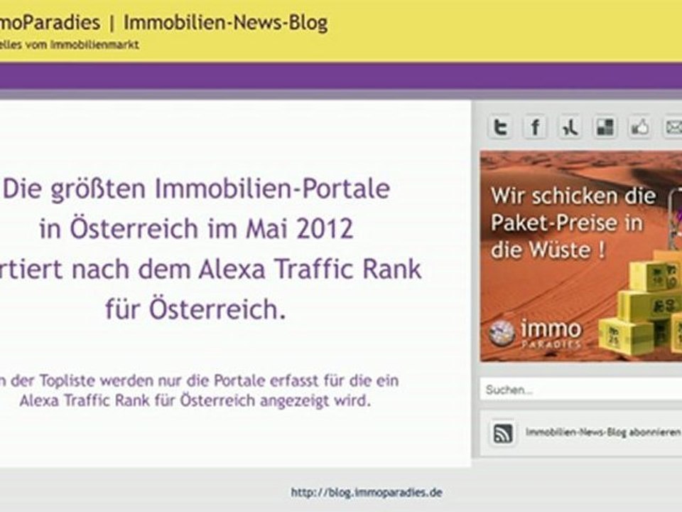 Immobilienportale Osterreich Topliste Mai 2012
