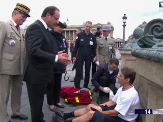 14-Juillet : la mauvaise chute d'un parachutiste