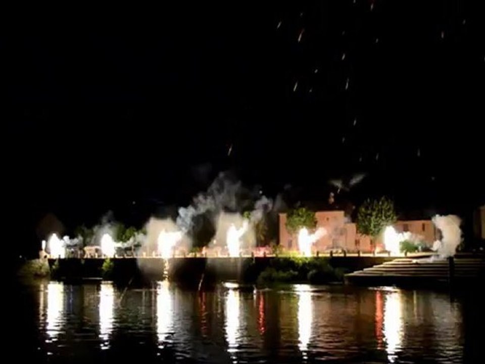 Gray, la Saône et les feux du 14 juillet 2012