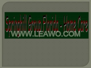 Join TUMBLR - Springhill Group Florida