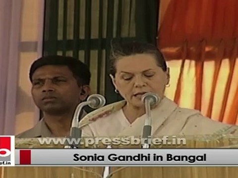 Sonia Gandhi in West Bengal slams Left government in the state