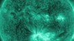 Nasa captures footage of huge Earth-bound solar flare