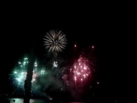 1ere partie Feu d'artifice 14 juillet à Nice