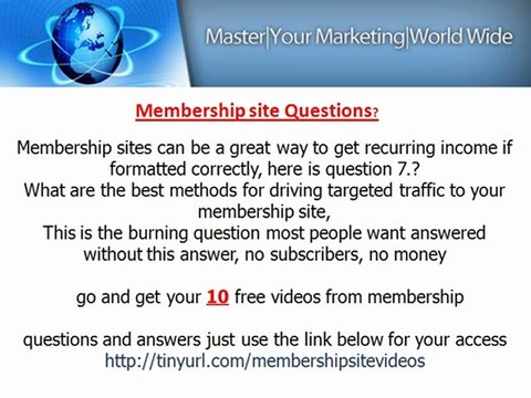 recurring income ,membership sites questions and answers
