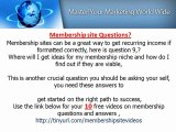 recurring income ,membership sites questions and answers