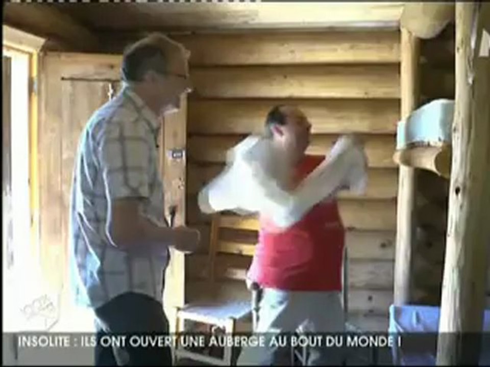Fabienne et Dédé dans leur cabane au Canada