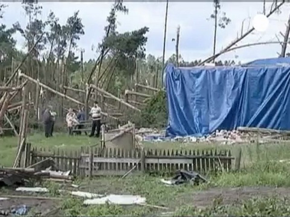 Freak tornado rips through Poland
