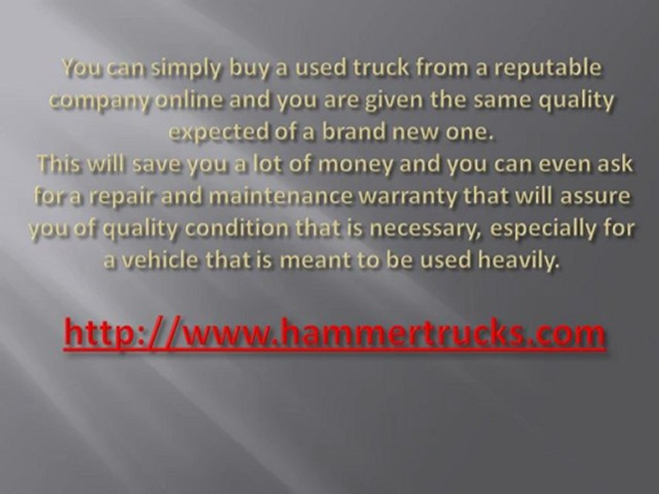 Used Trucks Available In The Market
