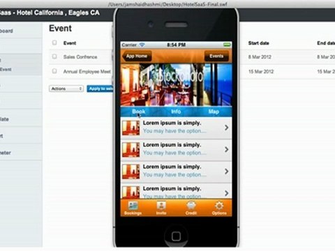 Hotel Mobile Application | Event Tracking Mobile App| Saas Mobile App by ClickTecs