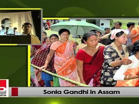 Sonia Gandhi appreciates the contribution of the people in Assam