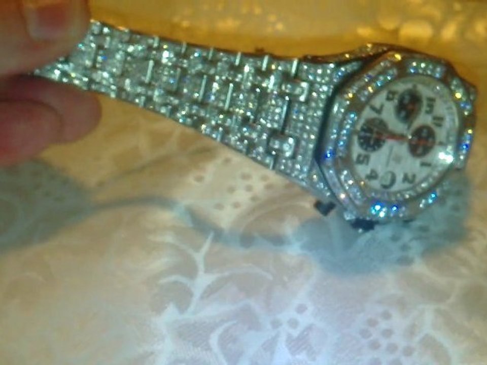 Custom ''A.P." vvs1 IRREGAL. Lab Created setting.version.flawless,diamonds/setting audemars piguet