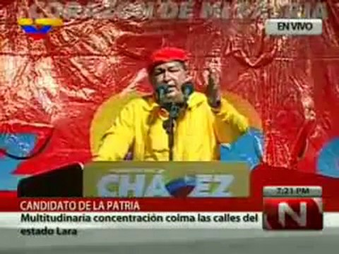 (VÍDEO) Palabras del Candidato de la Patria Hugo Chávez en Barquisimeto (3/3) 14.07.2012