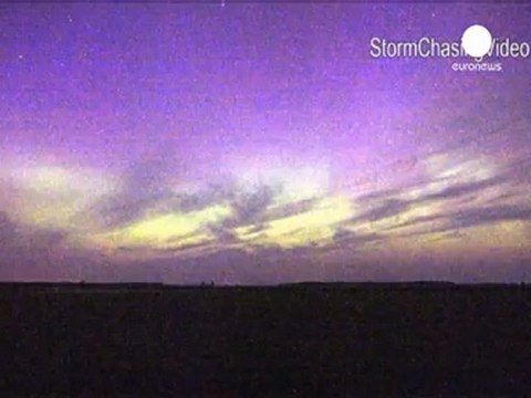 Aurores boréales après l'éruption solaire