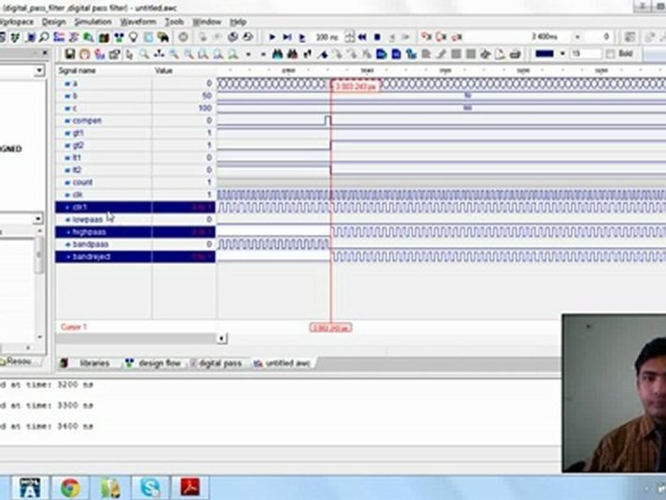 VHDL PROJECT : DIGITAL PASS FILTER SIMULATION SYSTEM