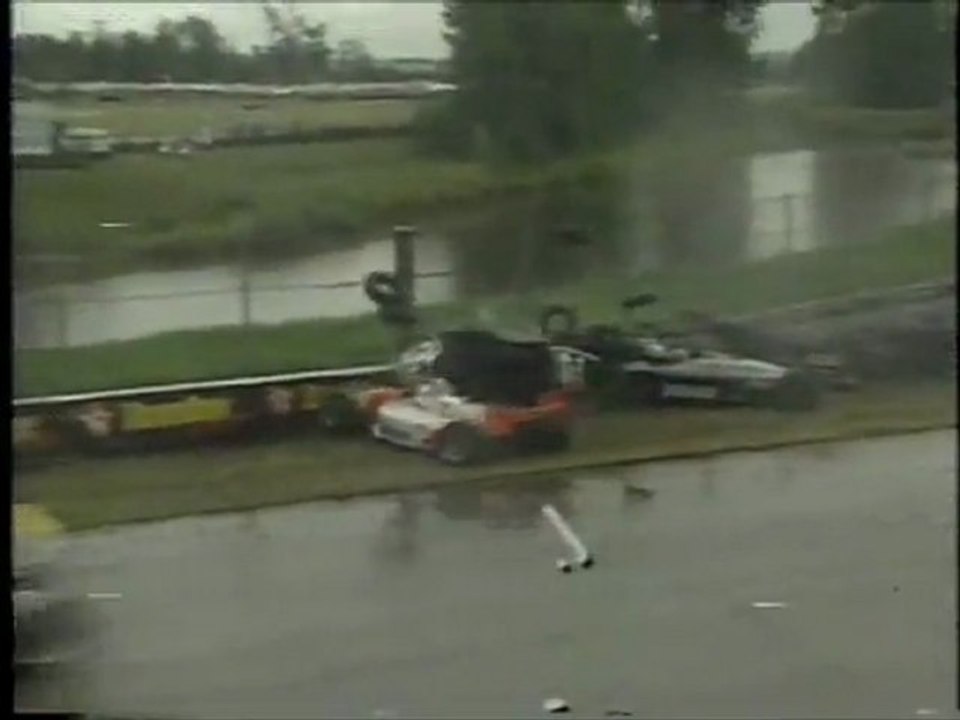 CART Portland 1997 Big crash Unser Jr Franchitti
