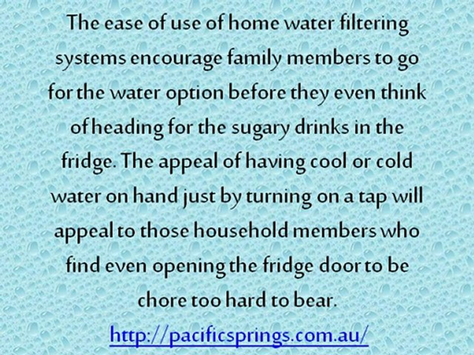 Homes Now Demanding Easy to Use Water Filters