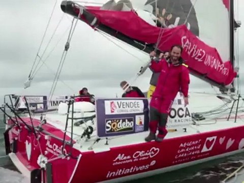 Tanguy de Lamotte part en qualification pour le Vendée Globe