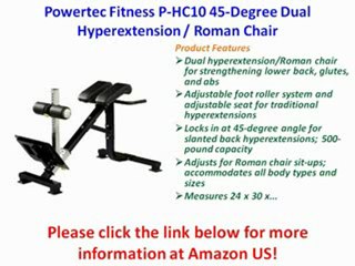 Powertec Fitness P-HC10 45-Degree Dual Hyperextension  Roman Chair Best Price