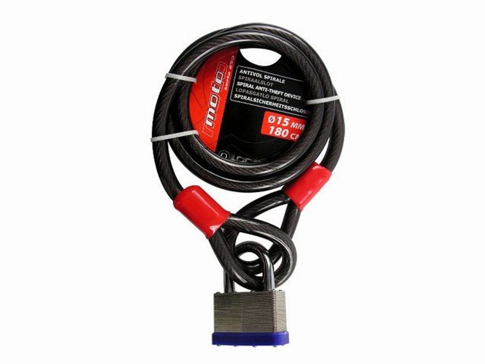 Antivol spirale Ø 15mm long. 180cm : Omega lock