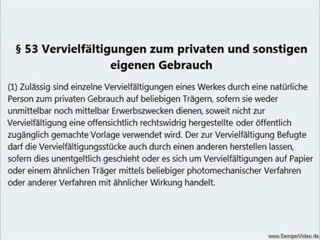 Urheberrecht - Privatkopie