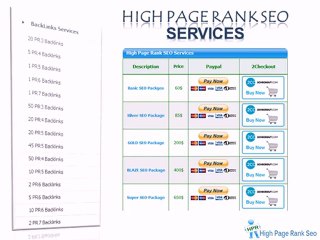 High Page Rank SEO