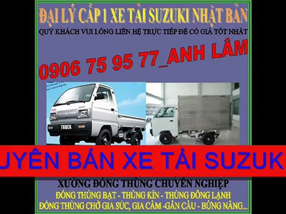 ĐẠI LÝ XE TẢI SUZUKI - CHUYÊN BÁN XE TẢI SUZUKI PRO GIÁ RẺ