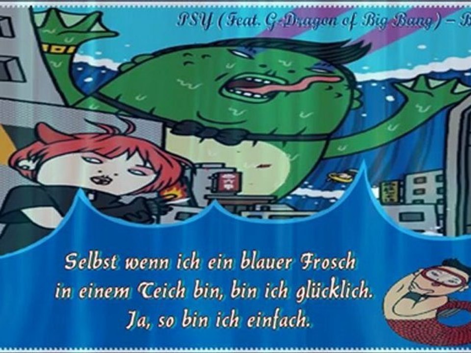 PSY (Feat. G-Dragon of Big Bang) - Blue Frog [german sub]