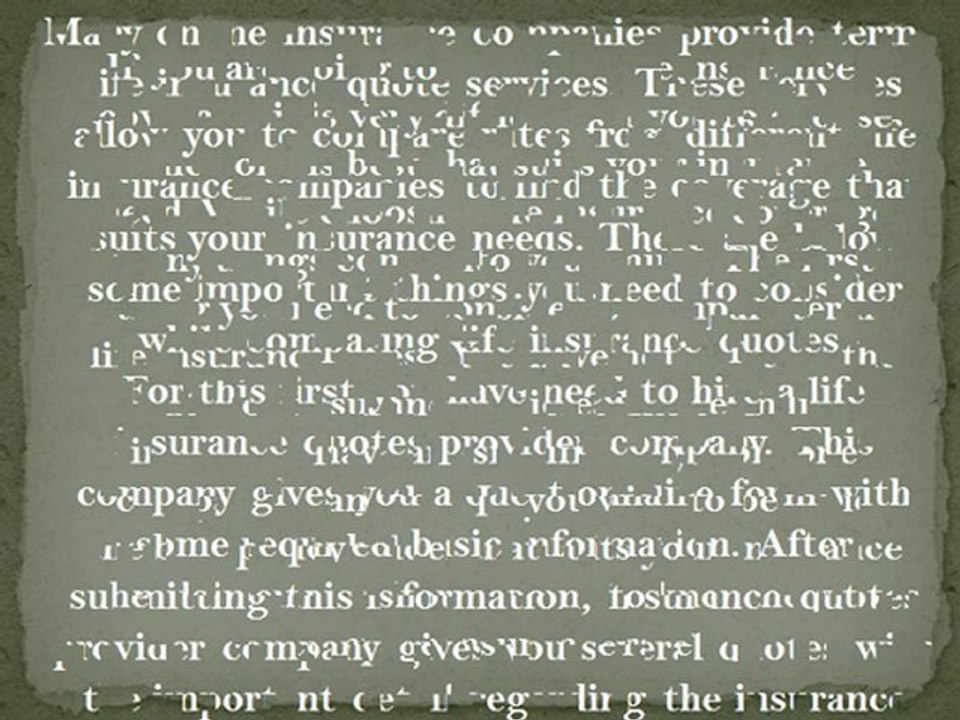 Way to compare term life insurance Quotes