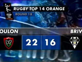 J18 - Toulon - Brive : 22-16