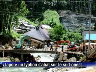 Japon: un typhon s'abat sur le sud-ouest, déjà inondé