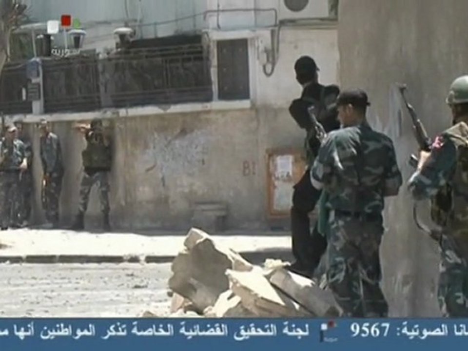 La télévision syrienne montre les combats de Midane