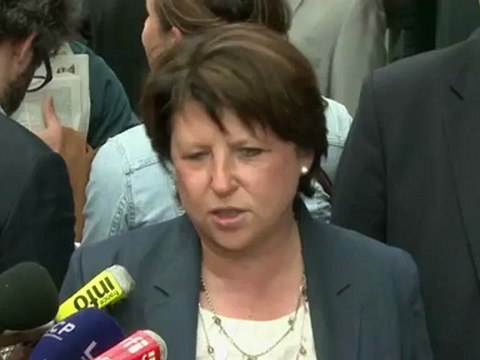 Martine Aubry à son arrivée au Conseil national de préparation du congrès