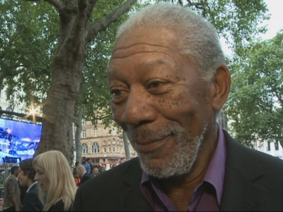 Dark Knight Rises premiere: Morgan Freeman interview
