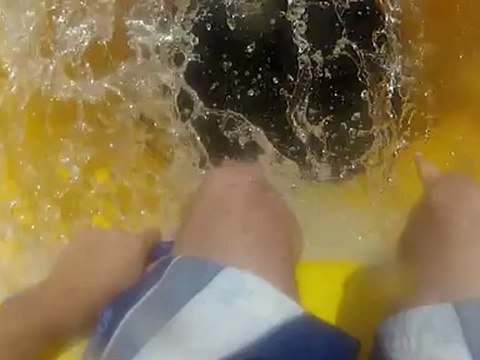 Going Down Four Water Slides at Magic Mountain Water Park