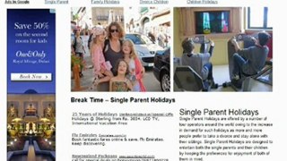 single parent holidays