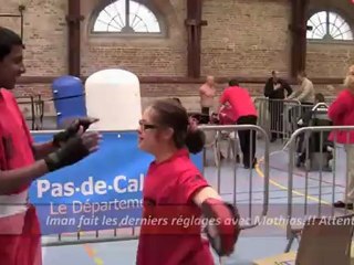 Les enfants de IMP Aubervilliers au Challenge Handiboxe Gilbert joie