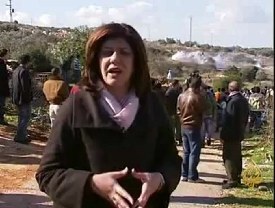 مسيرة سلمية  ضد الاستيطان في الضفة الغربية