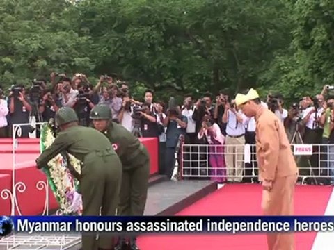 Myanmar pays tribute to Suu Kyi's hero father