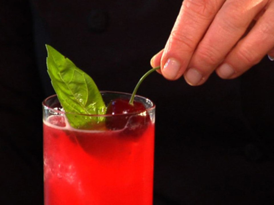 How to make a Cherry Basil Collins