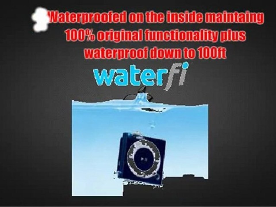 Waterfi Waterproof iPod Shuffle Swim Kit- MP3 Player