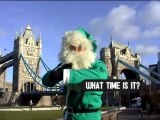 Green Santa Claus in London