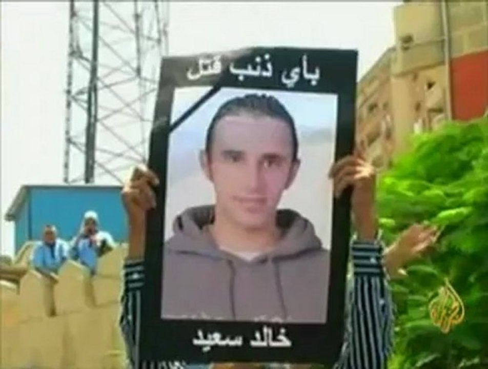 والدة خالد سعيد  تشارك في الذكرى الاولي للثورة