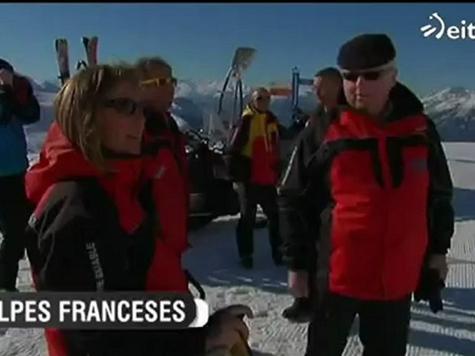 Gran avalancha de nieve en una estación de esquí francesa