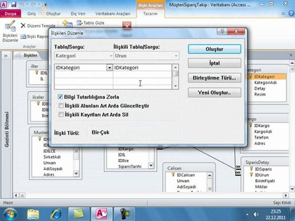 Access ile Müşteri ve Sipariş Takip Programı Uygulaması-4